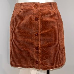 Sessun Simone Corduroy Brown Tierra Mini Skirt